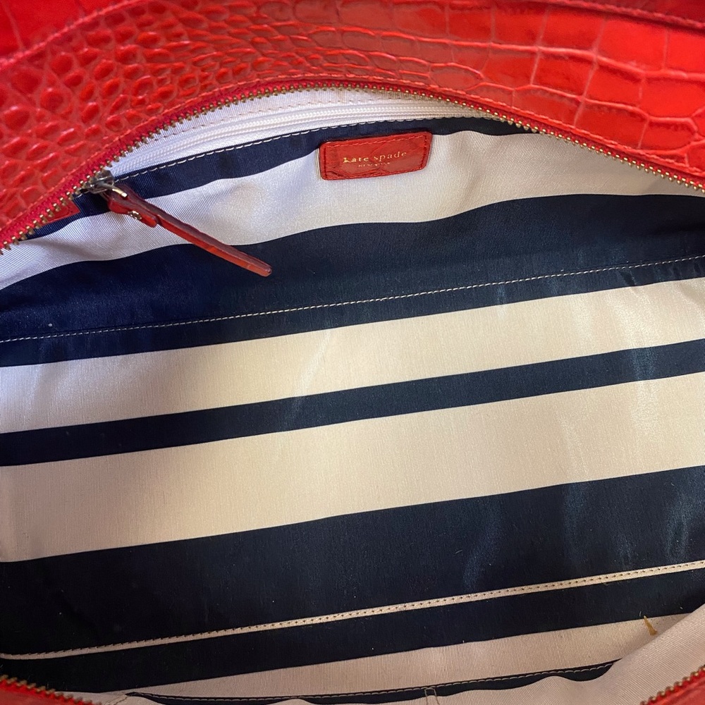 Kate Spade NY Stevie Carlsbad Red Large Satchel NWT - Picture 10 of 12